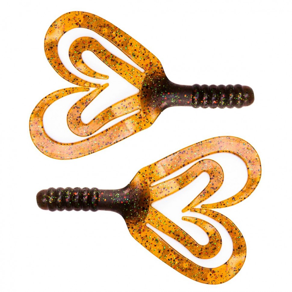 Твистер Helios Credo Four Tail 2,35"/6,0 см, цвет Star Oil 10 шт HS-20-042 , 